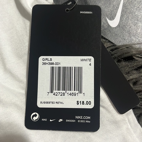 Nike girls glow in the dark shirt size 4 - Picture 3 of 5